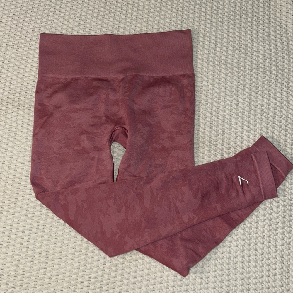 Gymshark pink camo seamless leggings